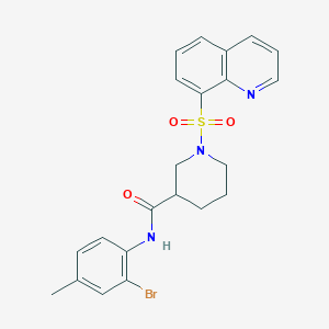 N-(2-Bromo-4-methylphenyl)-1-(quinoline-8-sulfonyl)piperidine-3-carboxamide