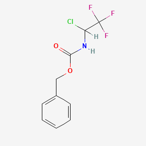 molecular formula C10H9ClF3NO2 B1659751 Benzyl N-(1-chloro-2,2,2-trifluoroethyl)carbamate CAS No. 6776-48-3