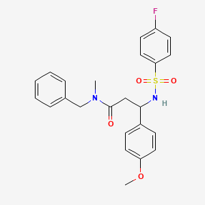 N-benzyl-3-[(4-fluorophenyl)sulfonylamino]-3-(4-methoxyphenyl)-N-methylpropanamide