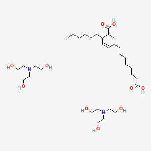 2-Cyclohexene-1-octanoic acid, 5-carboxy-4-hexyl-, compd. with 2,2',2''-nitrilotris(ethanol) (1:2)