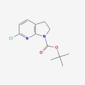 molecular formula C12H15ClN2O2 B1659769 tert-butyl 6-chloro-1H,2H,3H-pyrrolo[2,3-b]pyridine-1-carboxylate CAS No. 679392-22-4