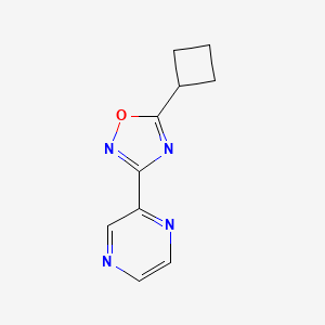molecular formula C10H10N4O B1659776 2-(5-Cyclobutyl-1,2,4-oxadiazol-3-yl)pyrazine CAS No. 680216-07-3