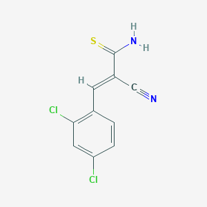 (E)-2-cyano-3-(2,4-dichlorophenyl)prop-2-enethioamide