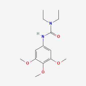 molecular formula C14H22N2O4 B1659787 Urea, N,N-diethyl-N'-(3,4,5-trimethoxyphenyl)- CAS No. 68060-90-2