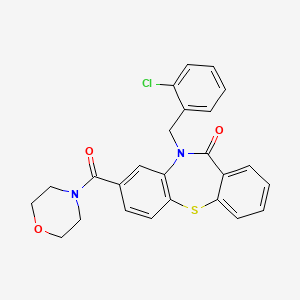 5-[(2-Chlorophenyl)methyl]-3-(morpholine-4-carbonyl)benzo[b][1,4]benzothiazepin-6-one