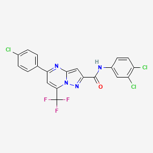5-(4-chlorophenyl)-N-(3,4-dichlorophenyl)-7-(trifluoromethyl)pyrazolo[1,5-a]pyrimidine-2-carboxamide