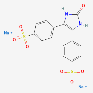 molecular formula C15H10N2Na2O7S2 B1659809 disodium;4-[2-oxo-5-(4-sulfonatophenyl)-1,3-dihydroimidazol-4-yl]benzenesulfonate CAS No. 6826-44-4