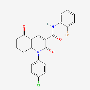 N-(2-bromophenyl)-1-(4-chlorophenyl)-2,5-dioxo-7,8-dihydro-6H-quinoline-3-carboxamide