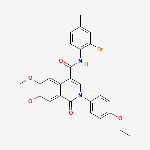 N-(2-bromo-4-methylphenyl)-2-(4-ethoxyphenyl)-6,7-dimethoxy-1-oxoisoquinoline-4-carboxamide