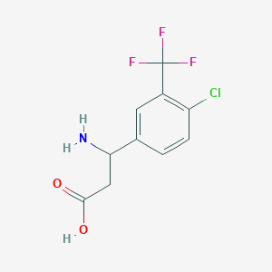 3-Amino-3-[4-chloro-3-(trifluoromethyl)phenyl]propanoic acid