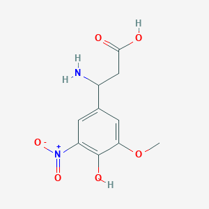 3-Amino-3-(4-hydroxy-3-methoxy-5-nitrophenyl)propanoic acid