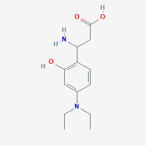 molecular formula C13H20N2O3 B1659829 3-Amino-3-[4-(diethylamino)-2-hydroxyphenyl]propanoic acid CAS No. 682804-51-9