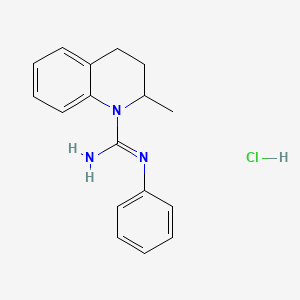 3,4-Dihydro-2-methyl-N-phenyl-1(2H)-quinolinecarboximidamide monohydrochloride