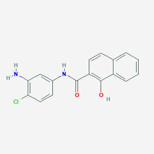 molecular formula C17H13ClN2O2 B1659840 2-Naphthalenecarboxamide, N-(3-amino-4-chlorophenyl)-1-hydroxy- CAS No. 68352-41-0