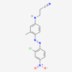 molecular formula C16H14ClN5O2 B1659846 Propanenitrile, 3-[[4-[(2-chloro-4-nitrophenyl)azo]-3-methylphenyl]amino]- CAS No. 68391-51-5