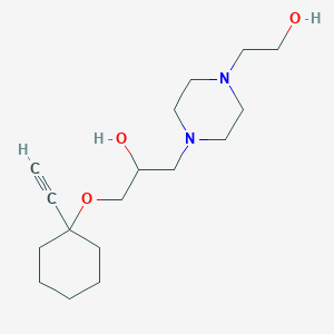 1-[(1-Ethynylcyclohexyl)oxy]-3-[4-(2-hydroxyethyl)piperazin-1-yl]propan-2-ol