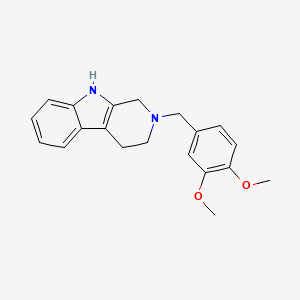 B1659886 2,3,4,9-Tetrahydro-1-((3,4-dimethoxyphenyl)methyl)-1H-pyrido(3,4-b)indole CAS No. 68861-49-4