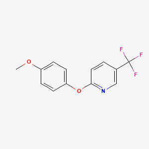 molecular formula C13H10F3NO2 B1659894 Pyridine, 2-(4-methoxyphenoxy)-5-(trifluoromethyl)- CAS No. 69045-86-9