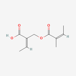 molecular formula C10H14O4 B1659904 (Z)-2-Angeloyloxymethyl-2-butenoic CAS No. 69188-40-5