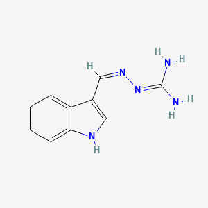 molecular formula C10H11N5 B1659910 (2Z)-2-(1H-indol-3-ylmethylidene)hydrazinecarboximidamide CAS No. 6928-16-1