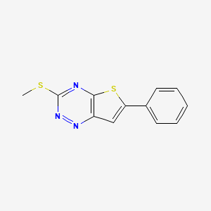 molecular formula C12H9N3S2 B1659915 3-(Methylsulfanyl)-6-phenylthieno[2,3-e][1,2,4]triazine CAS No. 69347-03-1