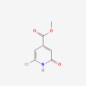 molecular formula C7H6ClNO3 B1659918 4-Pyridinecarboxylic acid, 2-chloro-6-hydroxy-, methyl ester CAS No. 6937-04-8