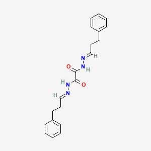 molecular formula C20H22N4O2 B1659930 N'~1~,N'~2~-bis[(1E)-3-phenylpropylidene]ethanedihydrazide CAS No. 6948-17-0