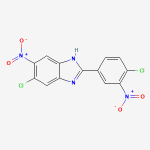 5-Chloro-2-(4-chloro-3-nitrophenyl)-6-nitro-1H-benzimidazole