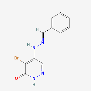 4-[(2E)-2-benzylidenehydrazinyl]-5-bromo-1H-pyridazin-6-one