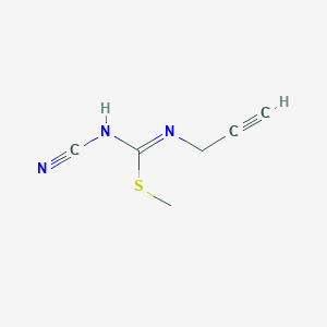 Carbamimidothioic acid, N-cyano-N'-2-propynyl-, methyl ester