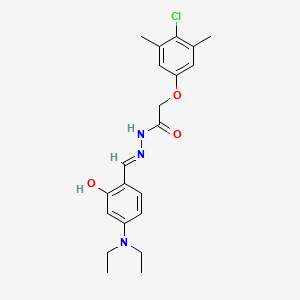 2-(4-chloro-3,5-dimethylphenoxy)-N'-{(E)-[4-(diethylamino)-2-hydroxyphenyl]methylidene}acetohydrazide