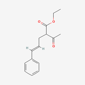molecular formula C15H18O3 B1659978 ethyl (E)-2-acetyl-5-phenylpent-4-enoate CAS No. 69916-33-2