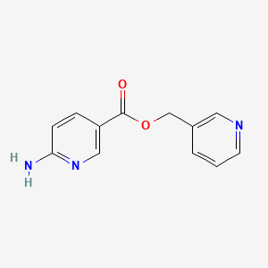 3-Pyridinecarboxylic acid, 6-amino-, 3-pyridinylmethyl ester