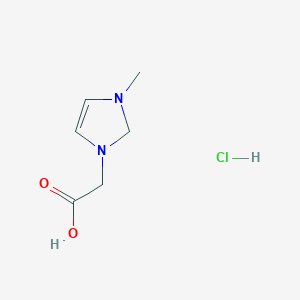 molecular formula C6H11ClN2O2 B1659990 1-(Carboxymethyl)-3-methyl-2,3-dihydro-1H-imidazol-1-ium chloride CAS No. 700370-07-6