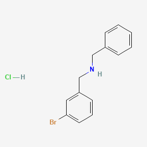 molecular formula C14H15BrClN B1659998 N-Benzyl-1-(3-bromophenyl)methanamine hydrochloride CAS No. 70251-04-6
