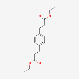 molecular formula C16H22O4 B1660003 1,4-Benzenedipropanoic acid, diethyl ester CAS No. 70364-29-3