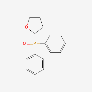 molecular formula C16H17O2P B1660007 Phosphine oxide, diphenyl(tetrahydro-2-furanyl)- CAS No. 70398-38-8
