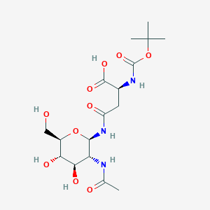 molecular formula C17H29N3O10 B166001 Nomega-(2-Acetamido-2-deoxy-beta-D-glucopyranosyl)-Nalpha-(tert-butoxycarbonyl)-L-asparagine CAS No. 137255-40-4