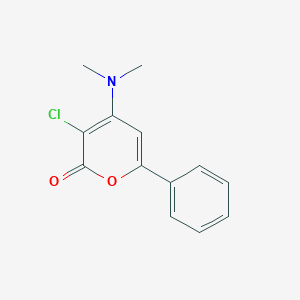 molecular formula C13H12ClNO2 B1660010 3-Chloro-4-(dimethylamino)-6-phenylpyran-2-one CAS No. 70486-03-2