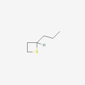 molecular formula C6H12S B1660031 Thietane, 2-propyl- CAS No. 70678-49-8