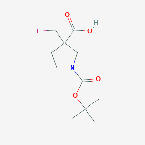 1-(Tert-butoxycarbonyl)-3-(fluoromethyl)pyrrolidine-3-carboxylic acid