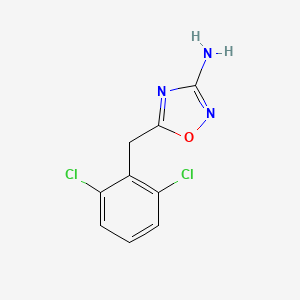 molecular formula C9H7Cl2N3O B1660044 1,2,4-Oxadiazol-3-amine, 5-((2,6-dichlorophenyl)methyl)- CAS No. 70925-95-0