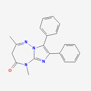 7H-Imidazo[1,2-b][1,2,4]triazepin-8(9H)-one, 6,9-dimethyl-2,3-diphenyl-
