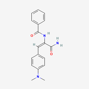 molecular formula C18H19N3O2 B1660047 N-[1-Carbamoyl-2-(4-dimethylamino-phenyl)-vinyl]-benzamide CAS No. 70985-06-7