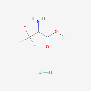 molecular formula C4H7ClF3NO2 B166005 Methyl 2-amino-3,3,3-trifluoropropanoate hydrochloride CAS No. 134297-36-2