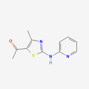 molecular formula C11H11N3OS B1660052 Ethanone, 1-[4-methyl-2-(2-pyridinylamino)-5-thiazolyl]- CAS No. 71047-52-4