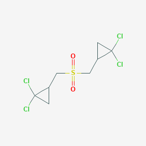 molecular formula C8H10Cl4O2S B1660058 Cyclopropane, 1,1'-[sulfonylbis(methylene)]bis[2,2-dichloro- CAS No. 71161-91-6