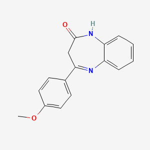 molecular formula C16H14N2O2 B1660060 4-(4-Methoxyphenyl)-1,3-dihydro-1,5-benzodiazepin-2-one CAS No. 71200-91-4