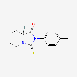 molecular formula C14H16N2OS B1660064 2-(4-Methylphenyl)-3-thioxohexahydroimidazo[1,5-a]pyridin-1(5h)-one CAS No. 71252-69-2