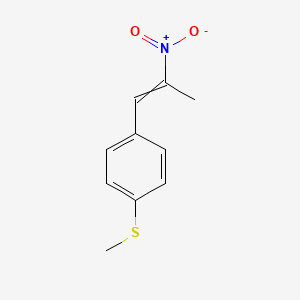 molecular formula C10H11NO2S B1660066 1-Methylsulfanyl-4-(2-nitro-propenyl)-benzene CAS No. 713-78-0
